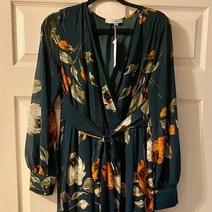 Baltic Born **LYDIA DEEP TOPAZ FLORAL MAXI NWT